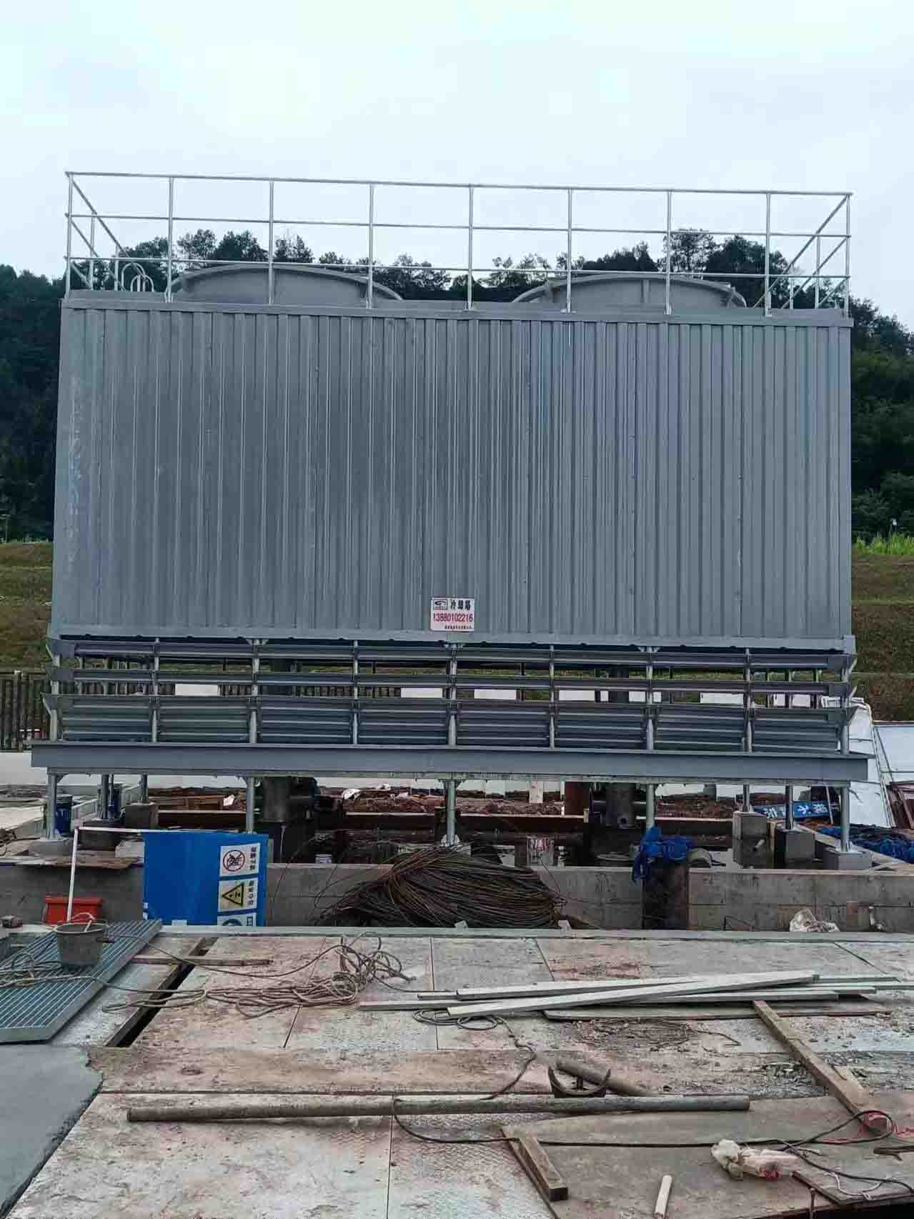 宜賓冷卻塔,玻璃鋼冷卻塔安裝項目現場