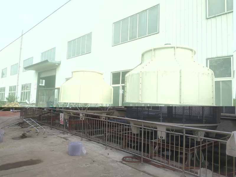 綿陽鹽亭GL-200T冷卻塔安裝現場，使用單位四川中宇新材料科技有限公司